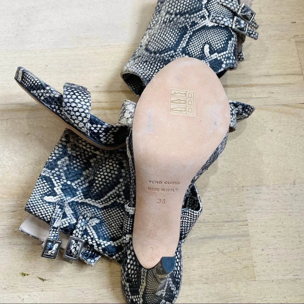 NEW Emerson Fry snakeskin sandals. Made in Italy